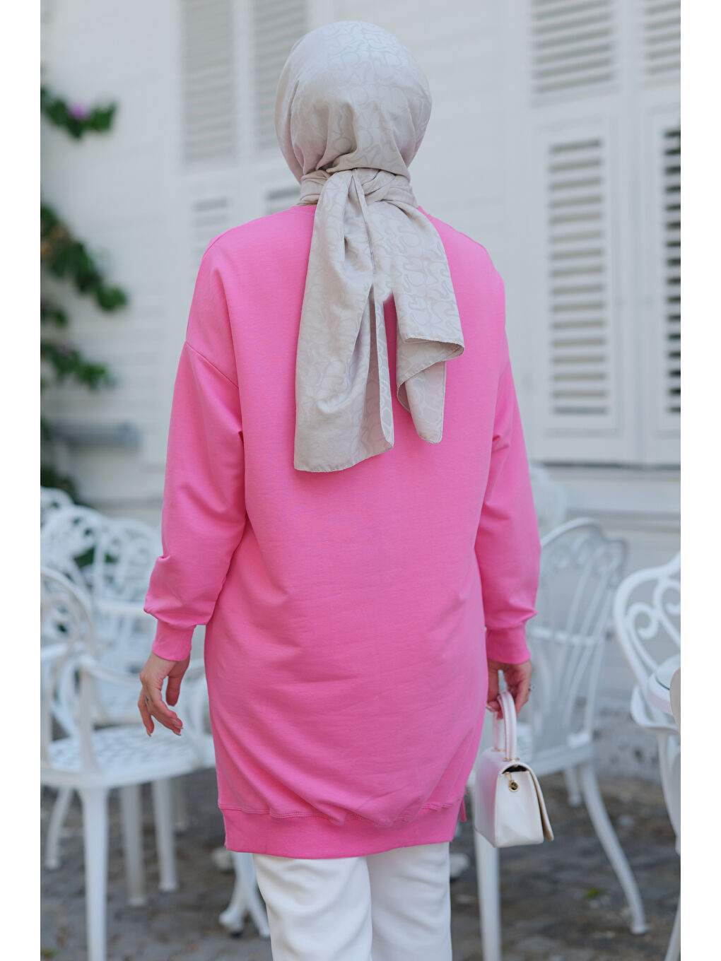 Locco Moda Pembe Boncuk Detay Tunik  Pembe - 3