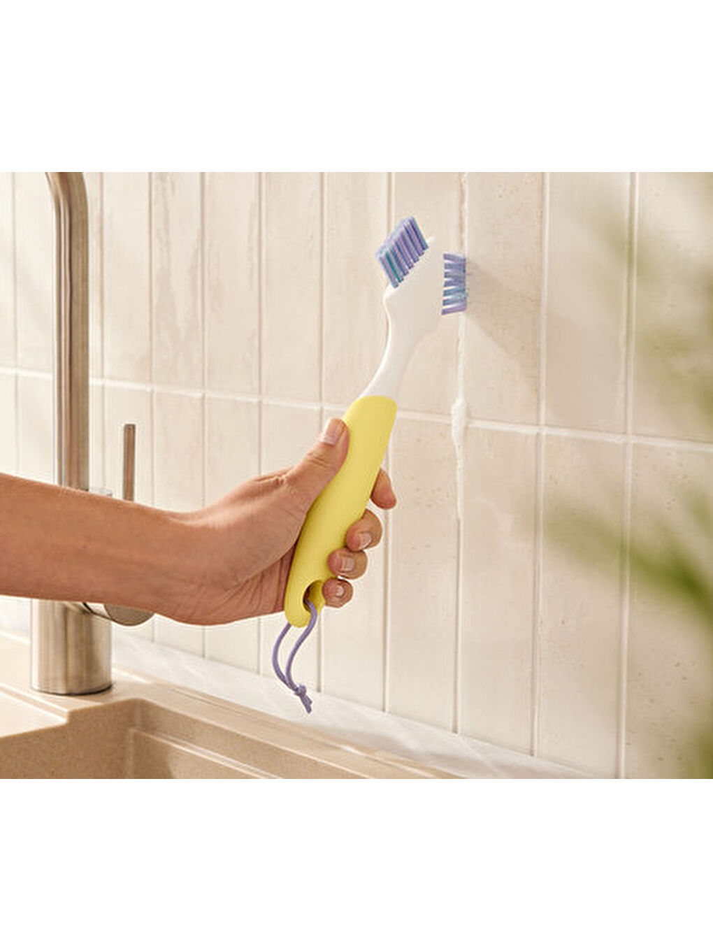 Sarı Derz Temizleme Fırçası, Yumuşak/Sert