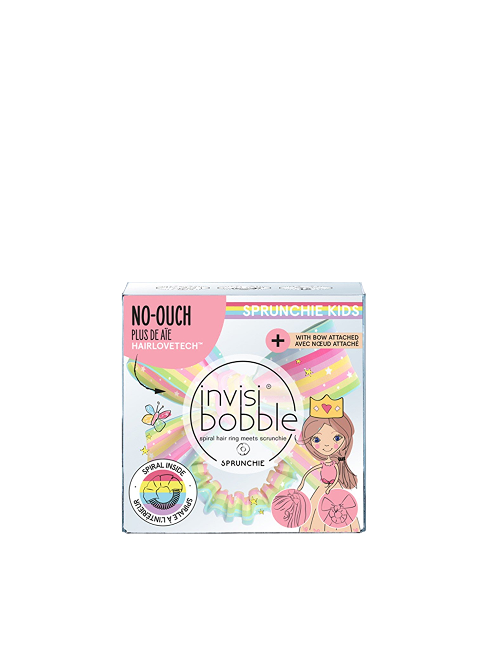 InvisiBooble Karışık Slim Sprunchie w. Bow Let‘s Chase Rainbows Saç Tokası