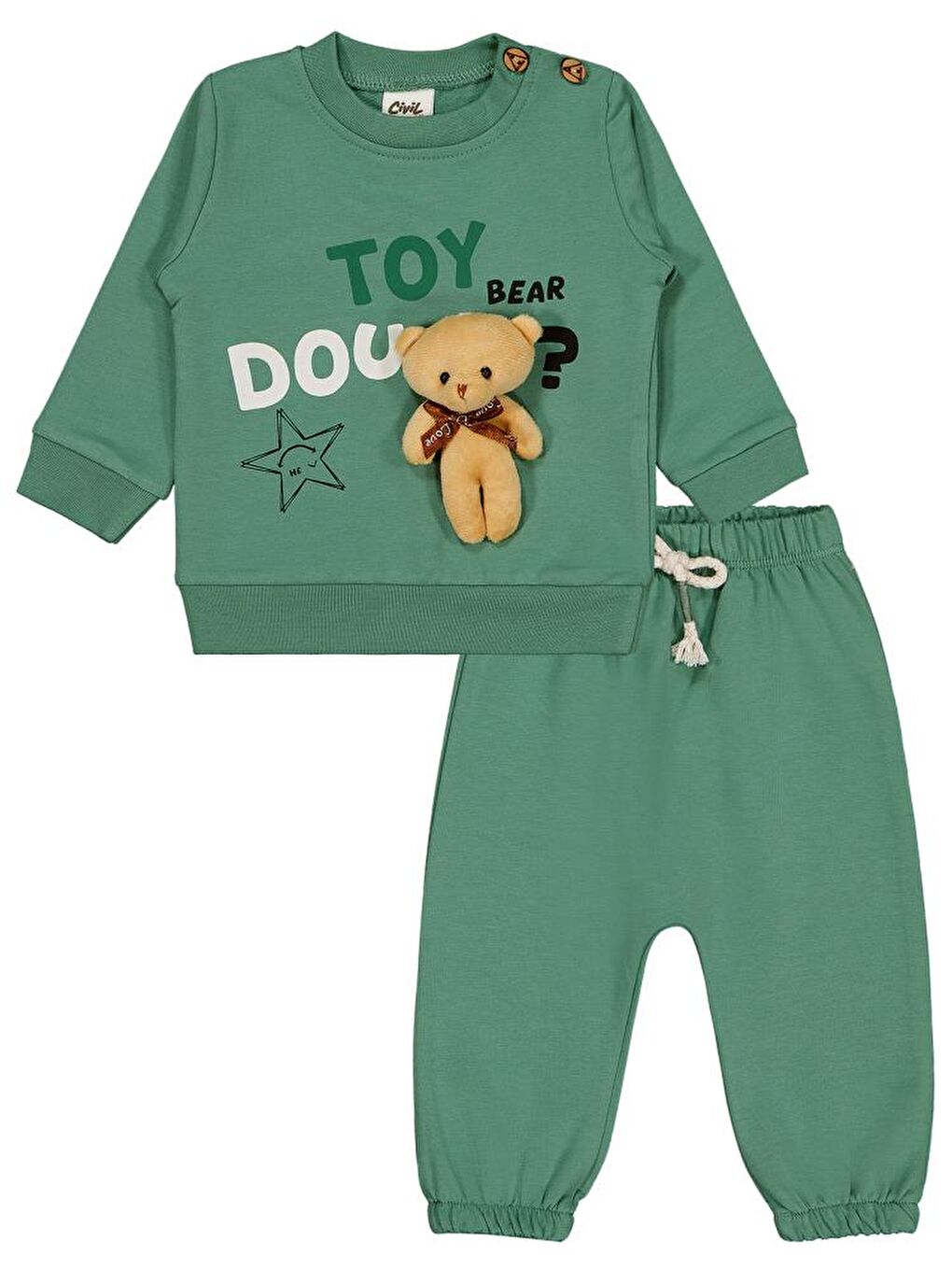 Baby Ayıcıklı 6-18 Ay Takım - Haki 6-9 Ay-2