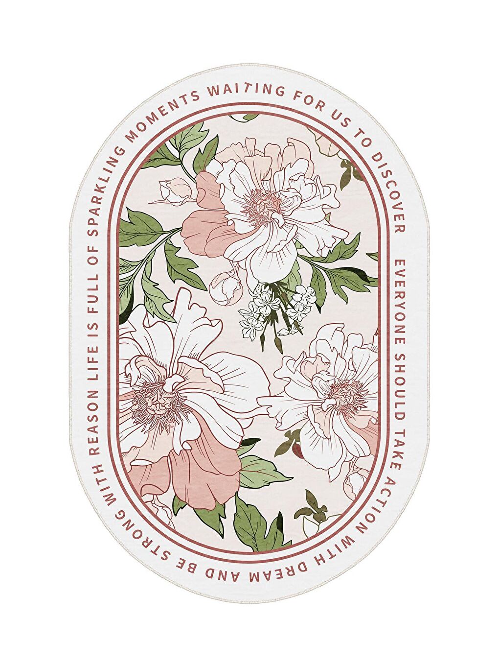 Pembe Dekoratif Özel Tasarım Yıkanabilir, Modern Halı  180 x 280 cm-3