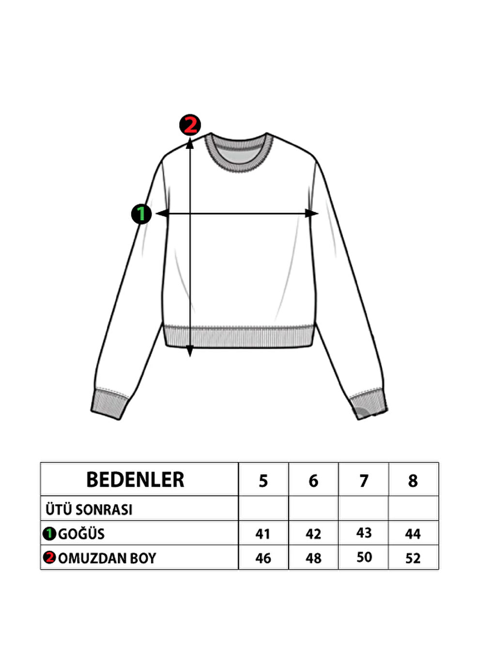 Lila Kız Çocuk  Kanguru Cepli Baskılı Sweatshirt-1