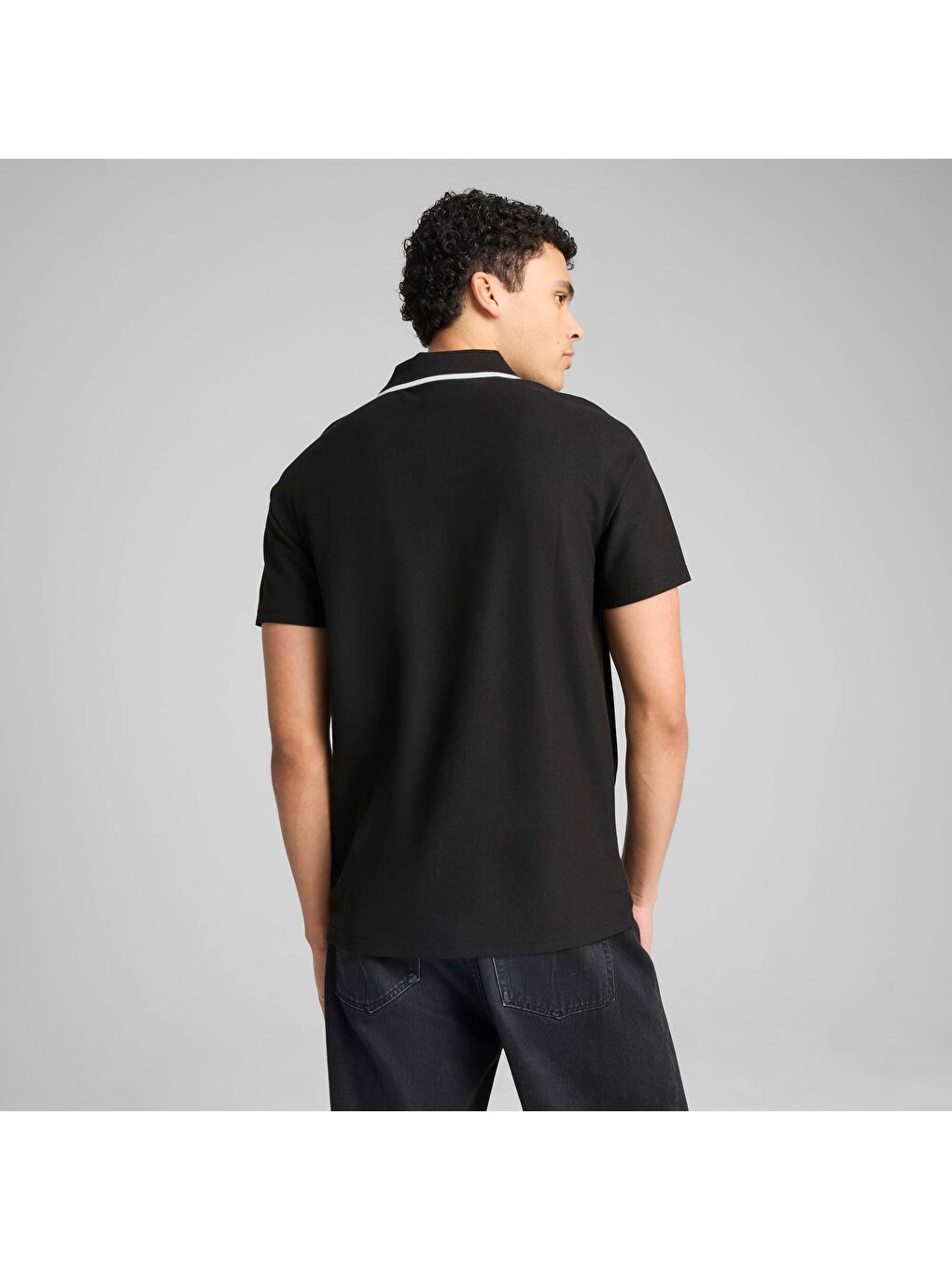 Siyah BMW M Motorsport Erkek Polo-2
