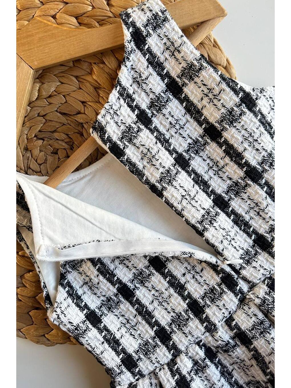 Gri Kız Çocuk Tüvit Kumaş Elbise Ve Ceket 2'Li Takım-2