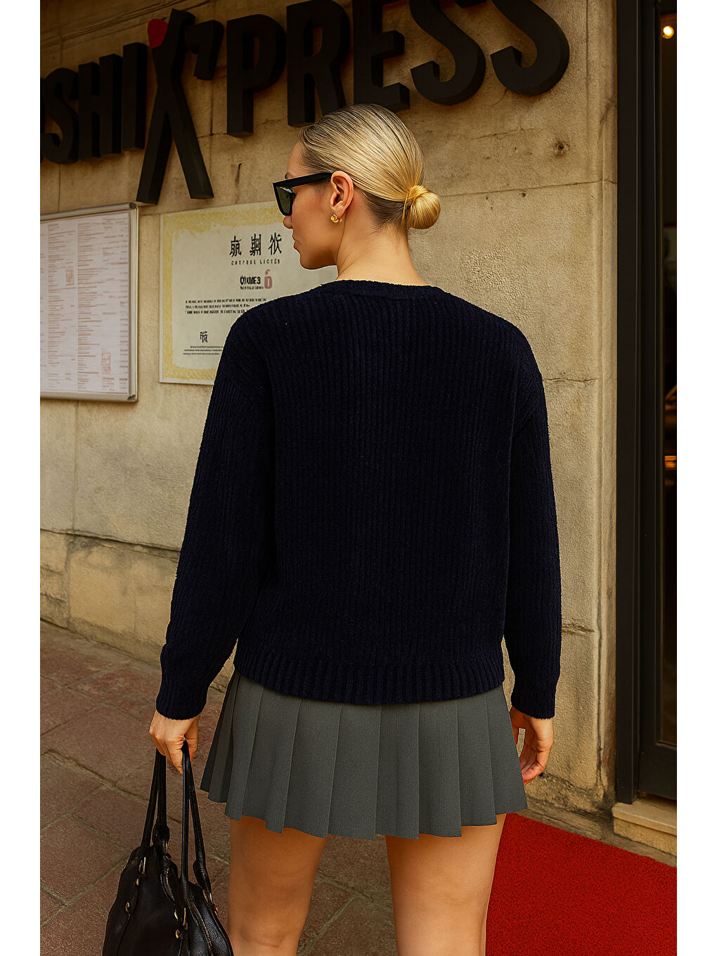 İndigo Regular Fit Bisiklet Yaka Şönil Kazak 25K0160K1-2