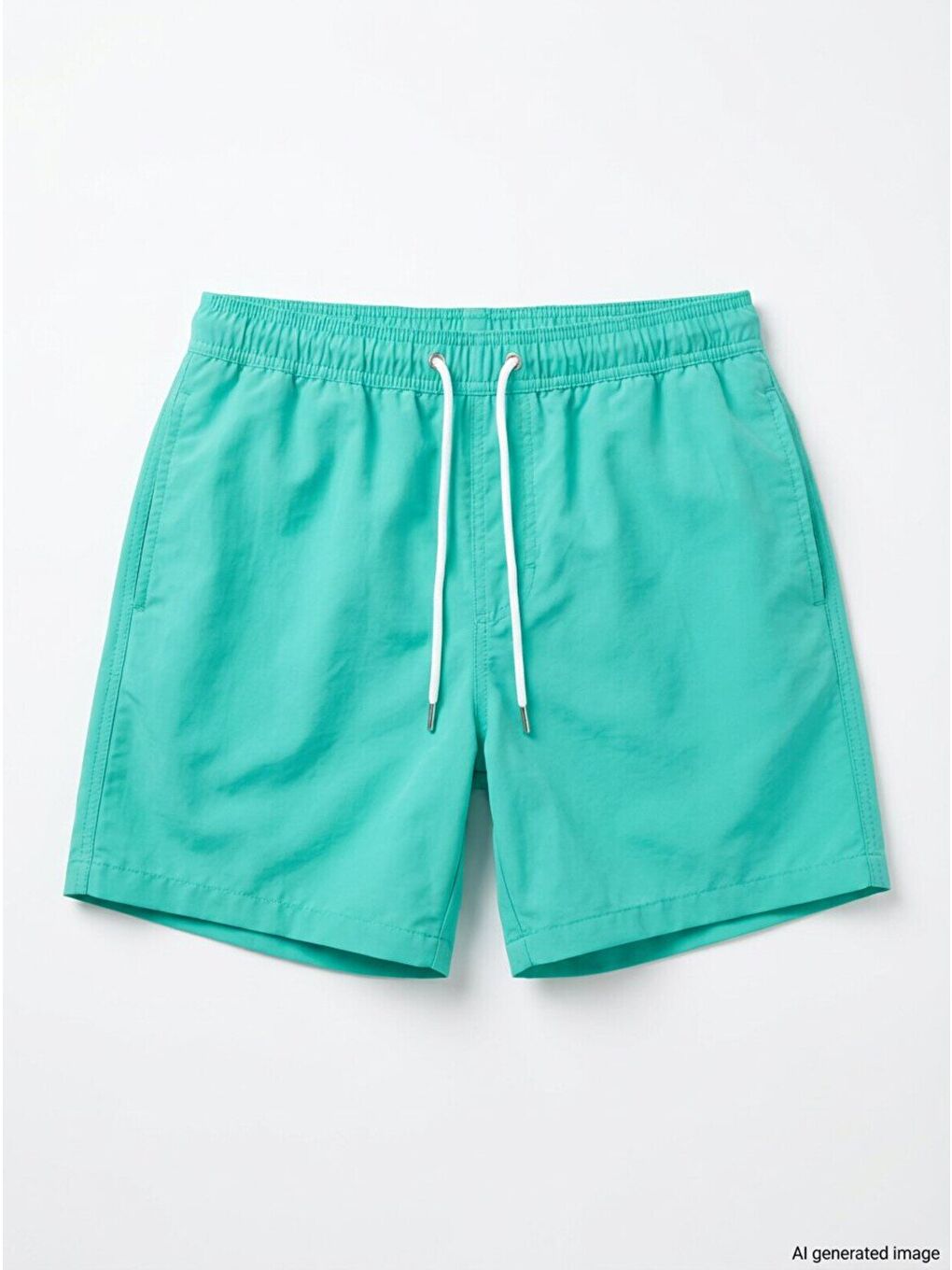 Erkek Cepli Ve Astarlı Deniz Şortu Yeşil Renk Bb2362