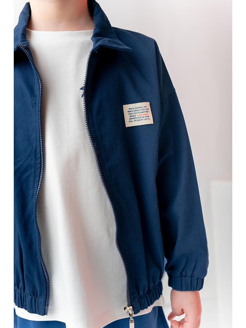 Erkek Çoçuk Gabardin Ceket - Lacivert-1