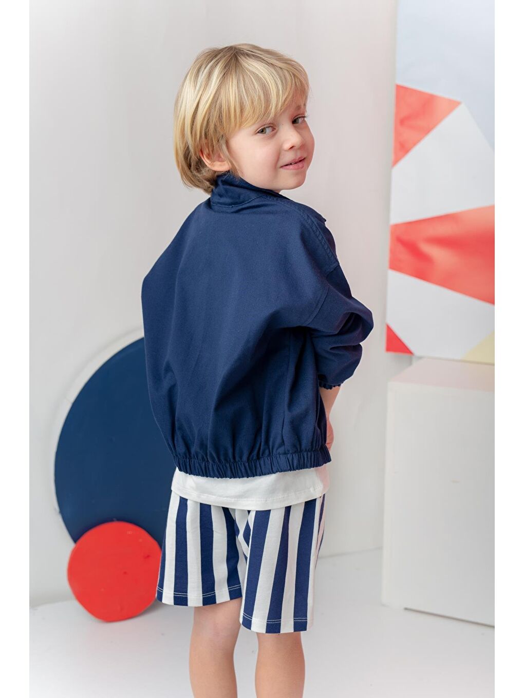 Erkek Çoçuk Gabardin Ceket - Lacivert-2