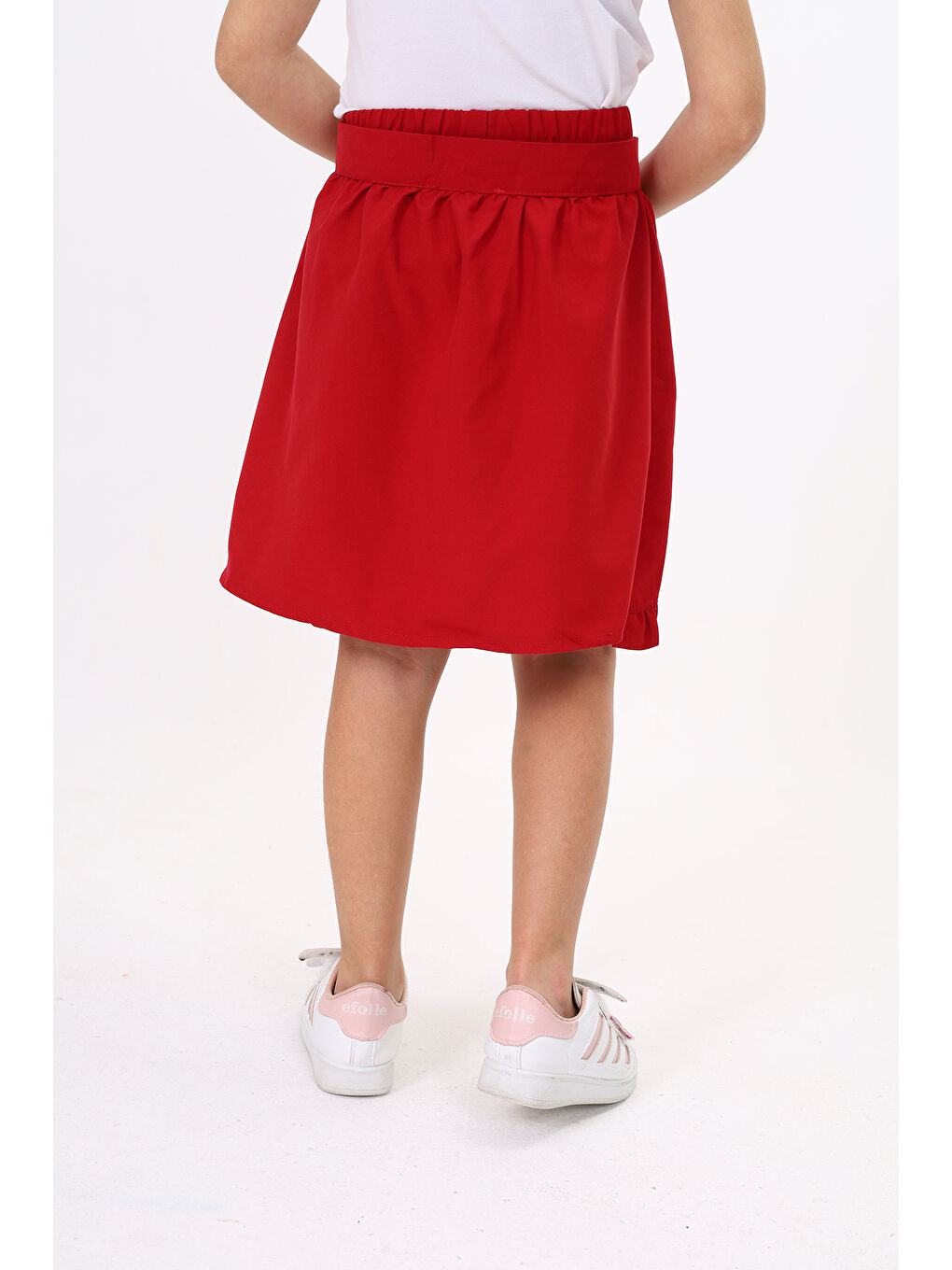 Kırmızı Kız Çocuk Etekli Şort-3