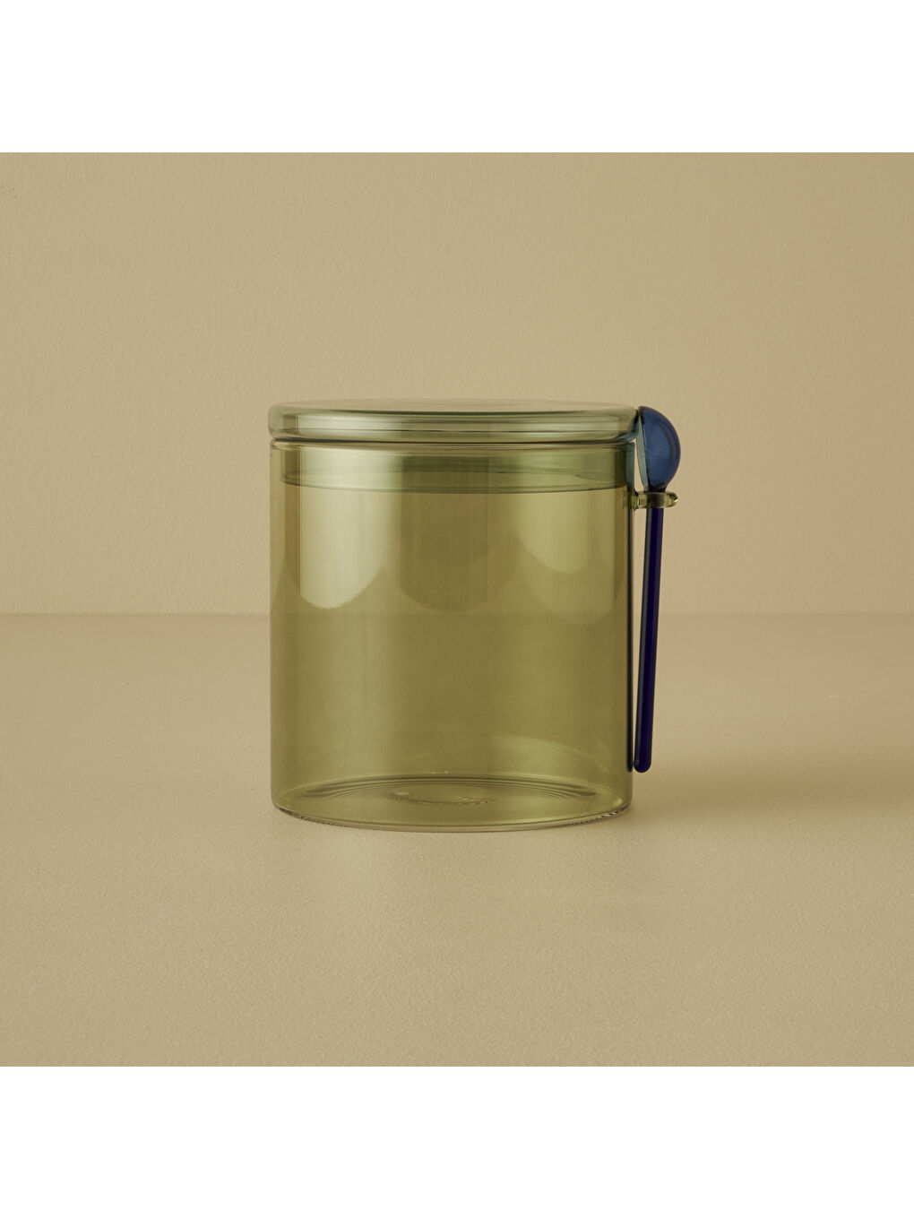 Colors 2'li Kaşıklı Kavanoz Seti Amber-Yeşil (1110 cc)-2