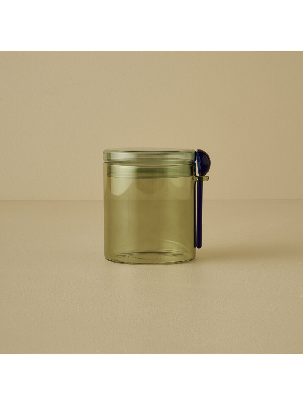 Colors 2'li Kaşıklı Kavanoz Seti Amber-Yeşil (680 cc)-2