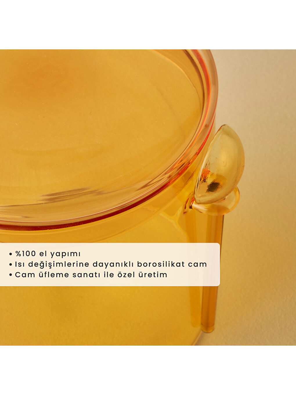 Colors 2'li Kaşıklı Kavanoz Seti Amber-Yeşil (680 cc)-3