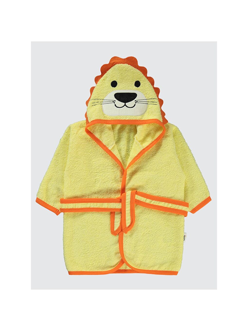 Baby Erkek Bebek Bornoz 0-24 Ay - Sarı Standart-1