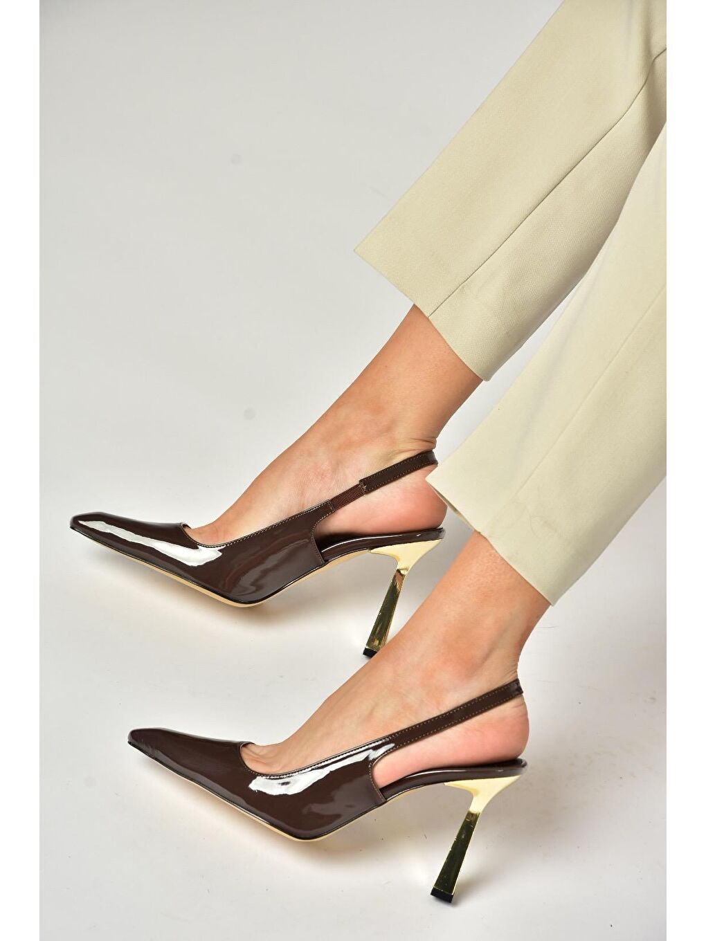 S7520746 Kahverengi Kadın Topuklu Ayakkabı-2