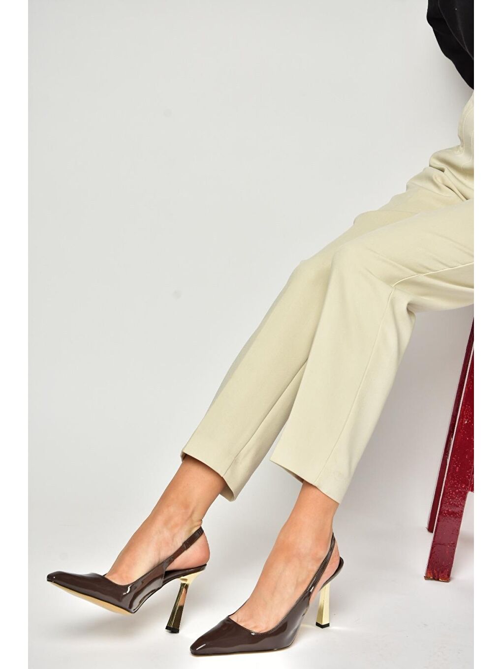 S7520746 Kahverengi Kadın Topuklu Ayakkabı-3