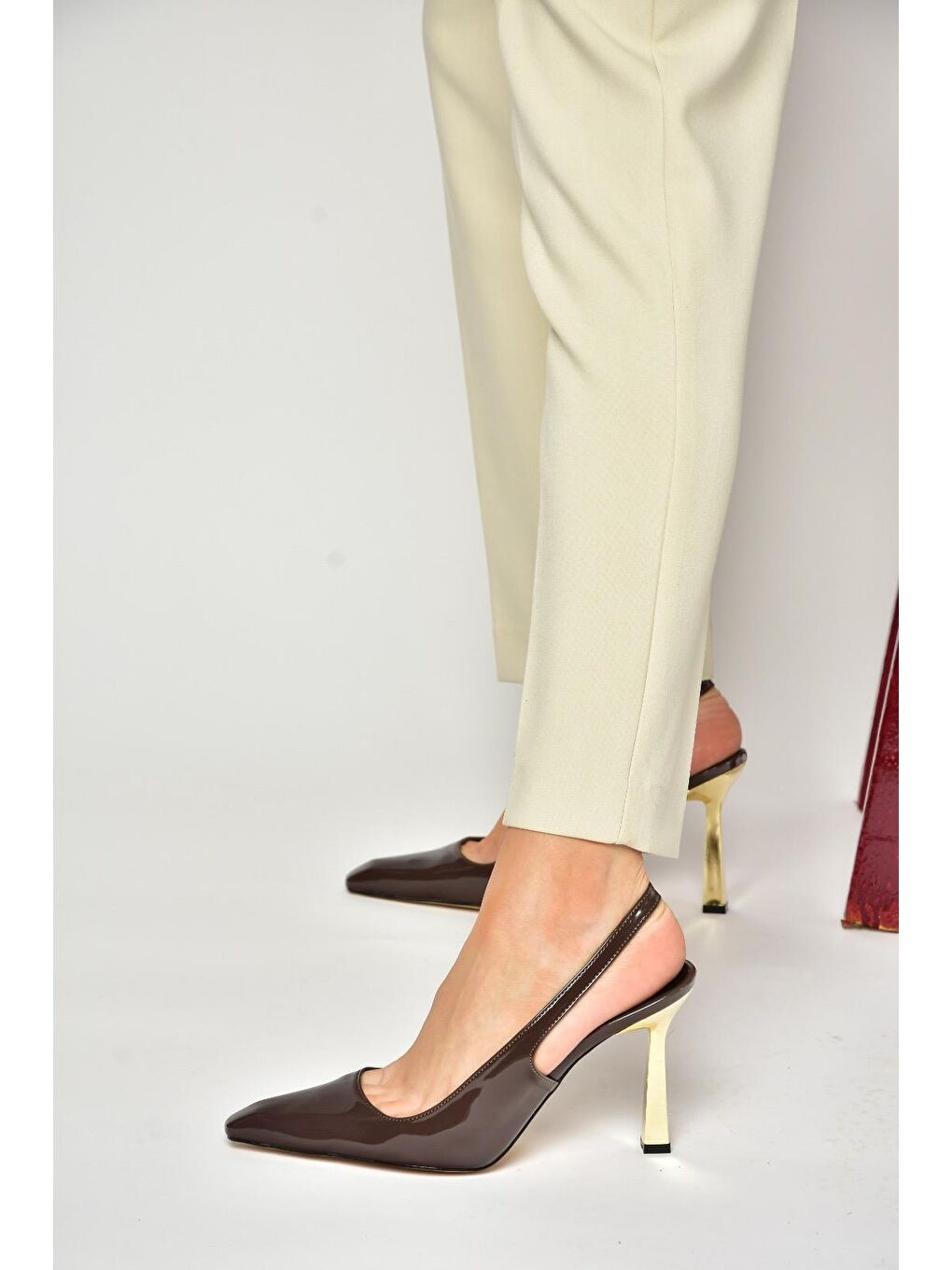 S7520746 Kahverengi Kadın Topuklu Ayakkabı-4