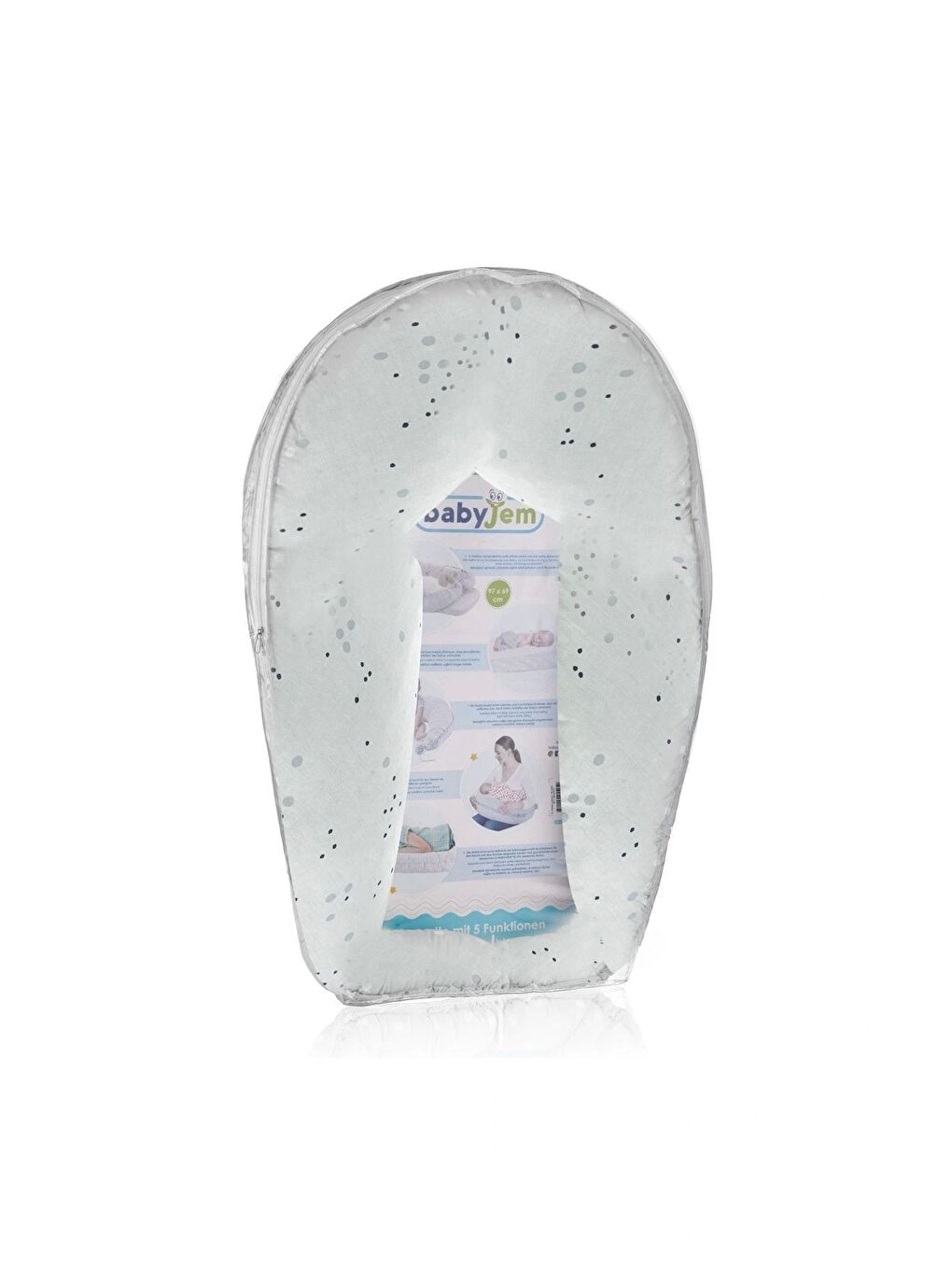 5 Fonksiyonlu Anne Yanı Yatağı & Emzirme Minderi Lacivert Outlet-6