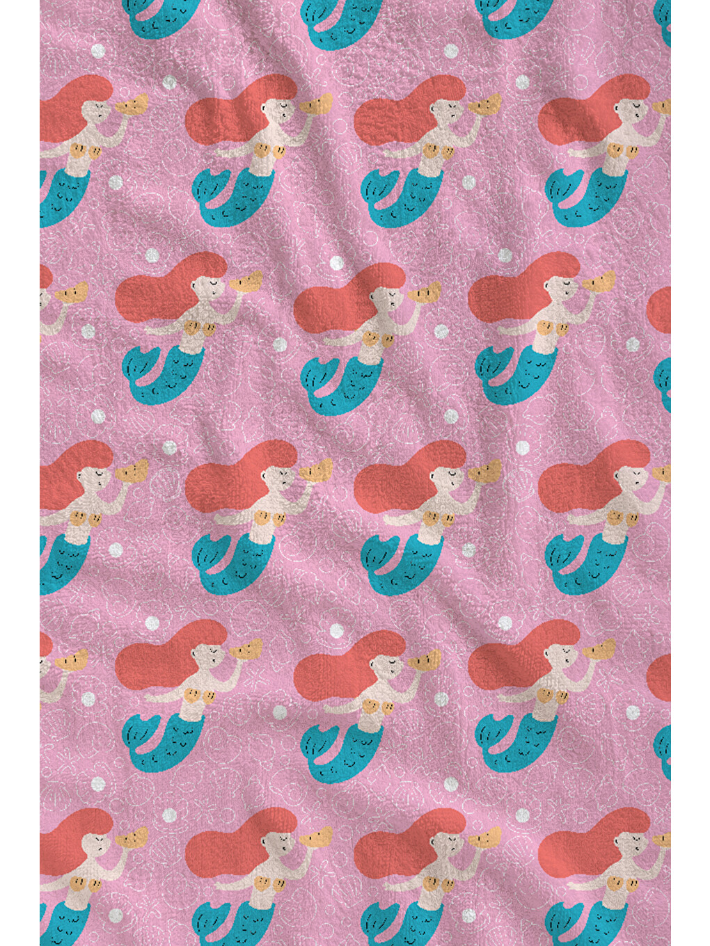 Pembe Mavi Sevimli Balina Ve Desenli 70x150 Cm Dijital Baskılı Plaj Ve Banyo Havlusu-1