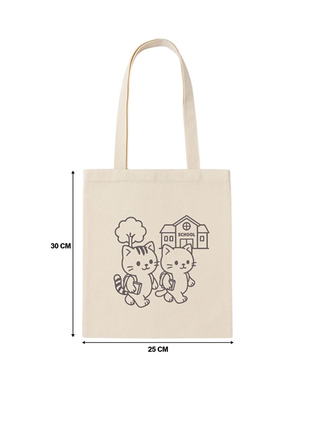 Kedi Serisi Orta Boy Boyama Çantası - 10 Adet-1