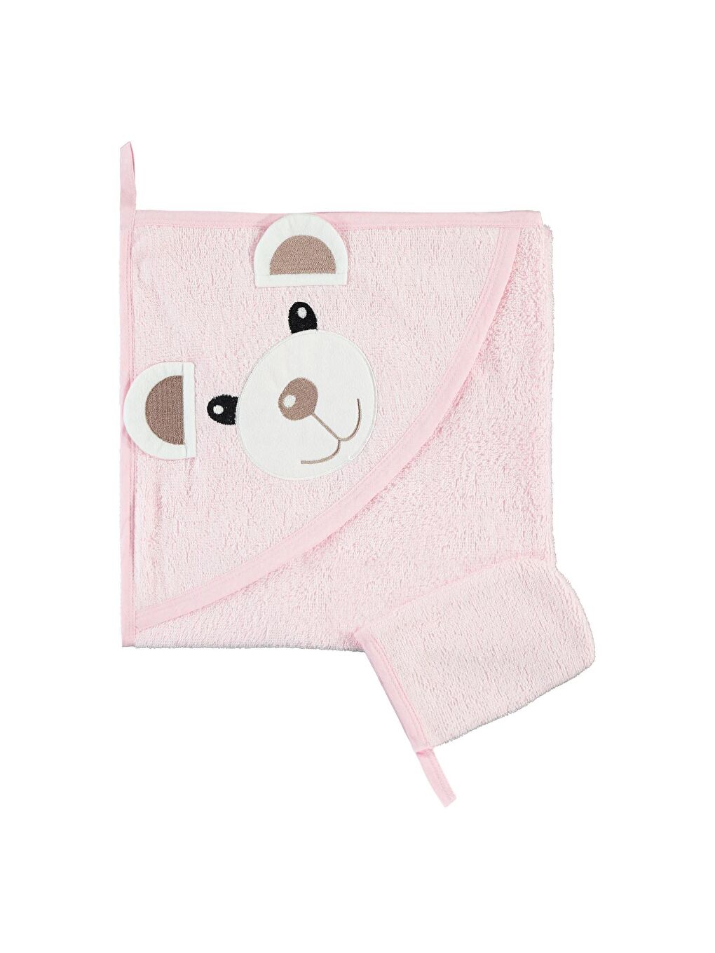 Baby Ayıcık Nakışlı Havlu - Pembe Standart-2