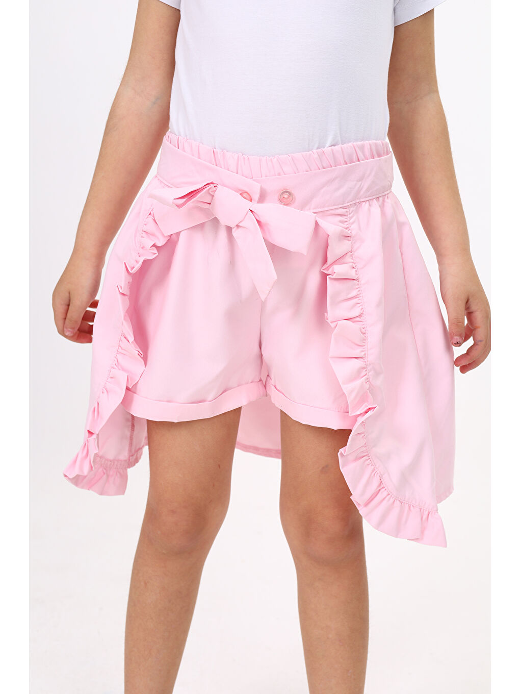 Pembe Kız Çocuk Etekli Şort-3