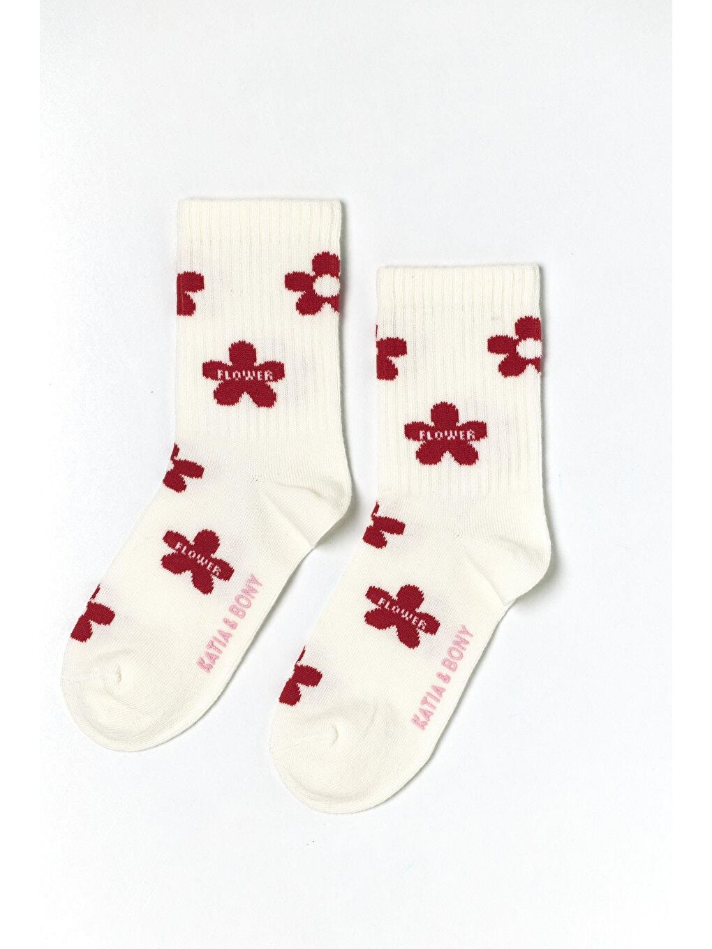 Kız Çocuk Desenli 4'Lü Soket Çorap Pembe-4