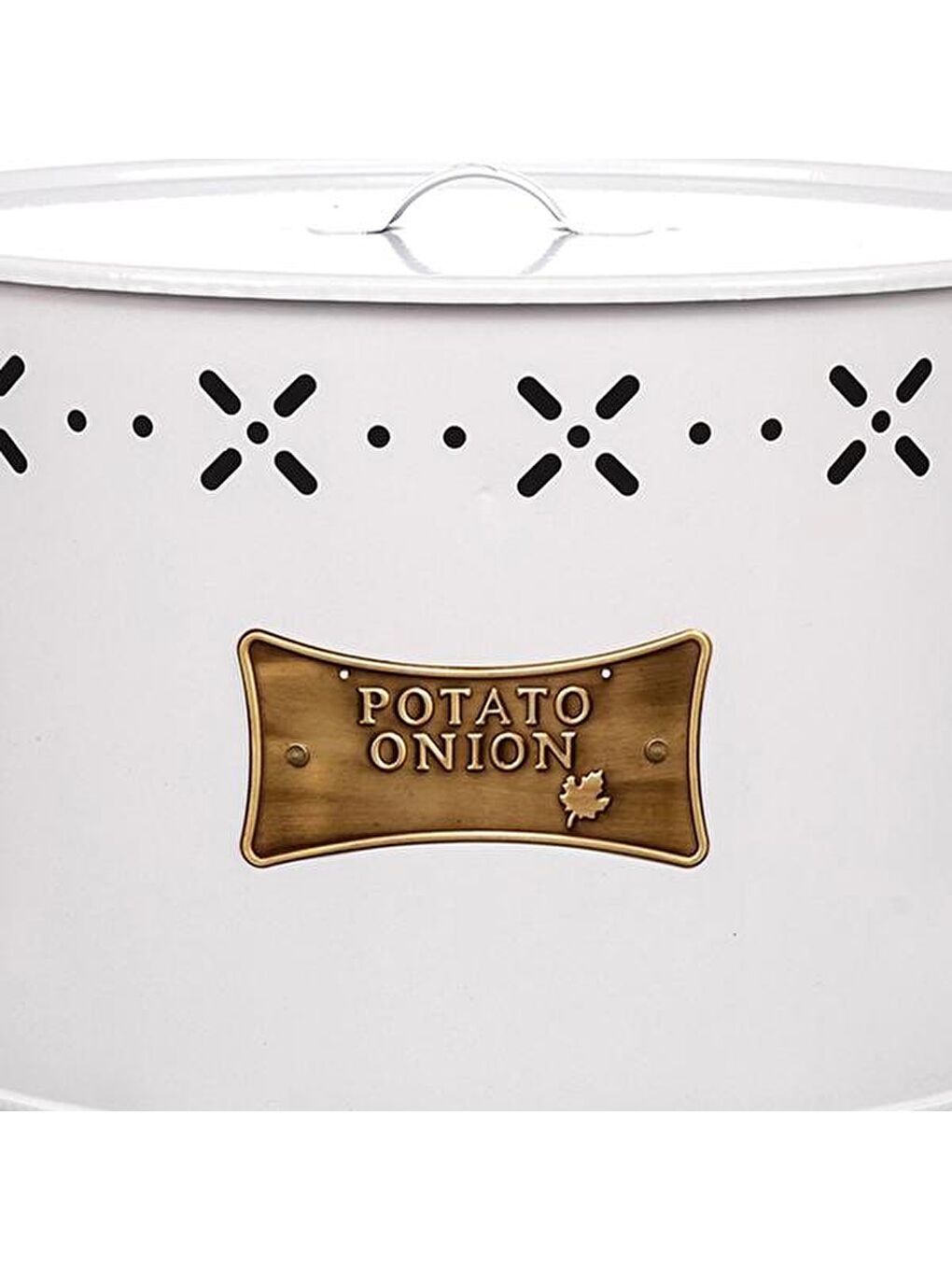 Metal Bölmeli Patates Soğan Kovası - Beyaz - 18 lt-2