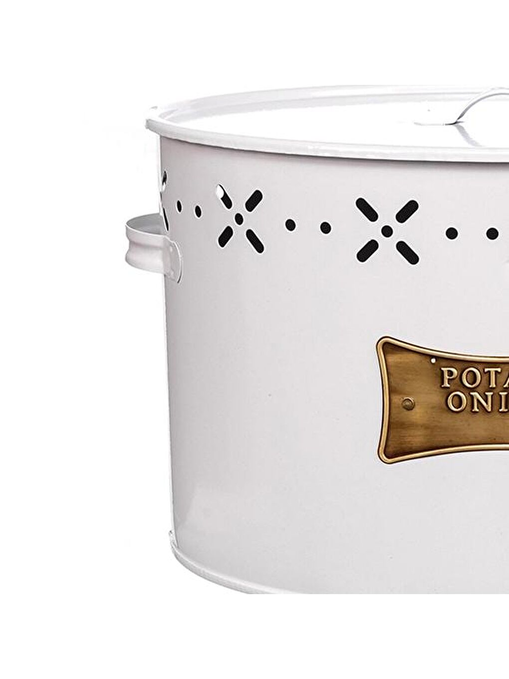 Metal Bölmeli Patates Soğan Kovası - Beyaz - 18 lt-3