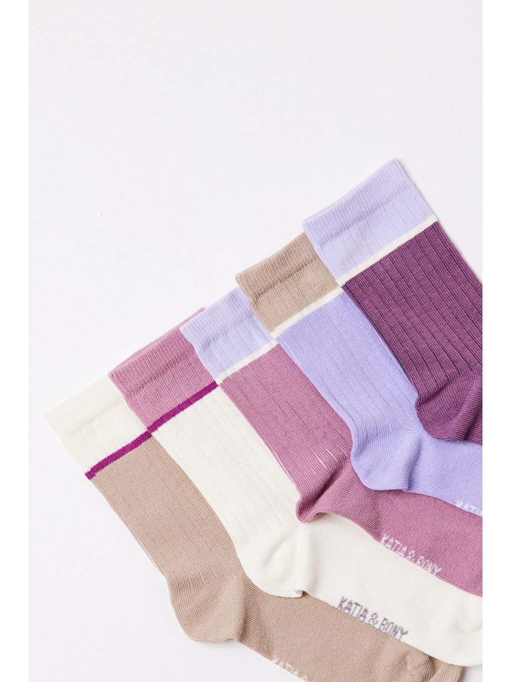 Karışık Kız Çocuk 5'Li Paket Soket  Çorap Çok Renkli-1