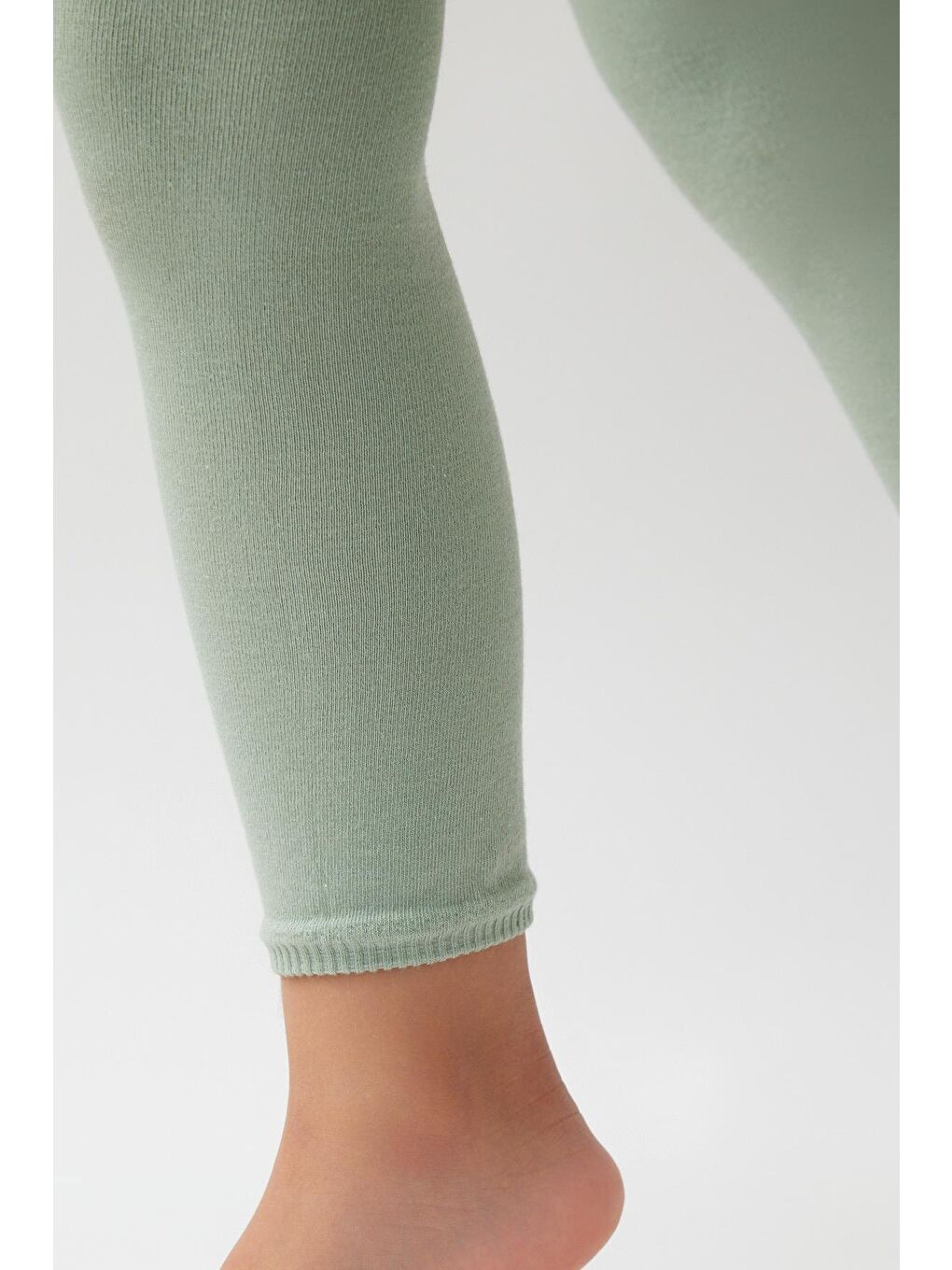 Turkuaz Çocuk Pamuklu Tayt Su Yeşili-1