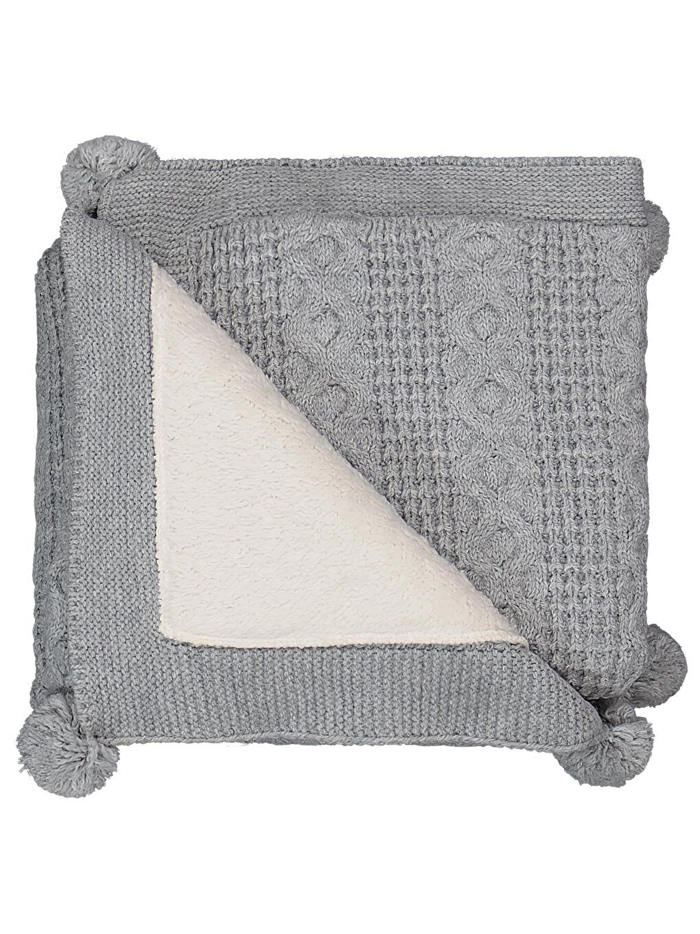 Beybek Triko 85*95 Battaniye - Gri Standart-2