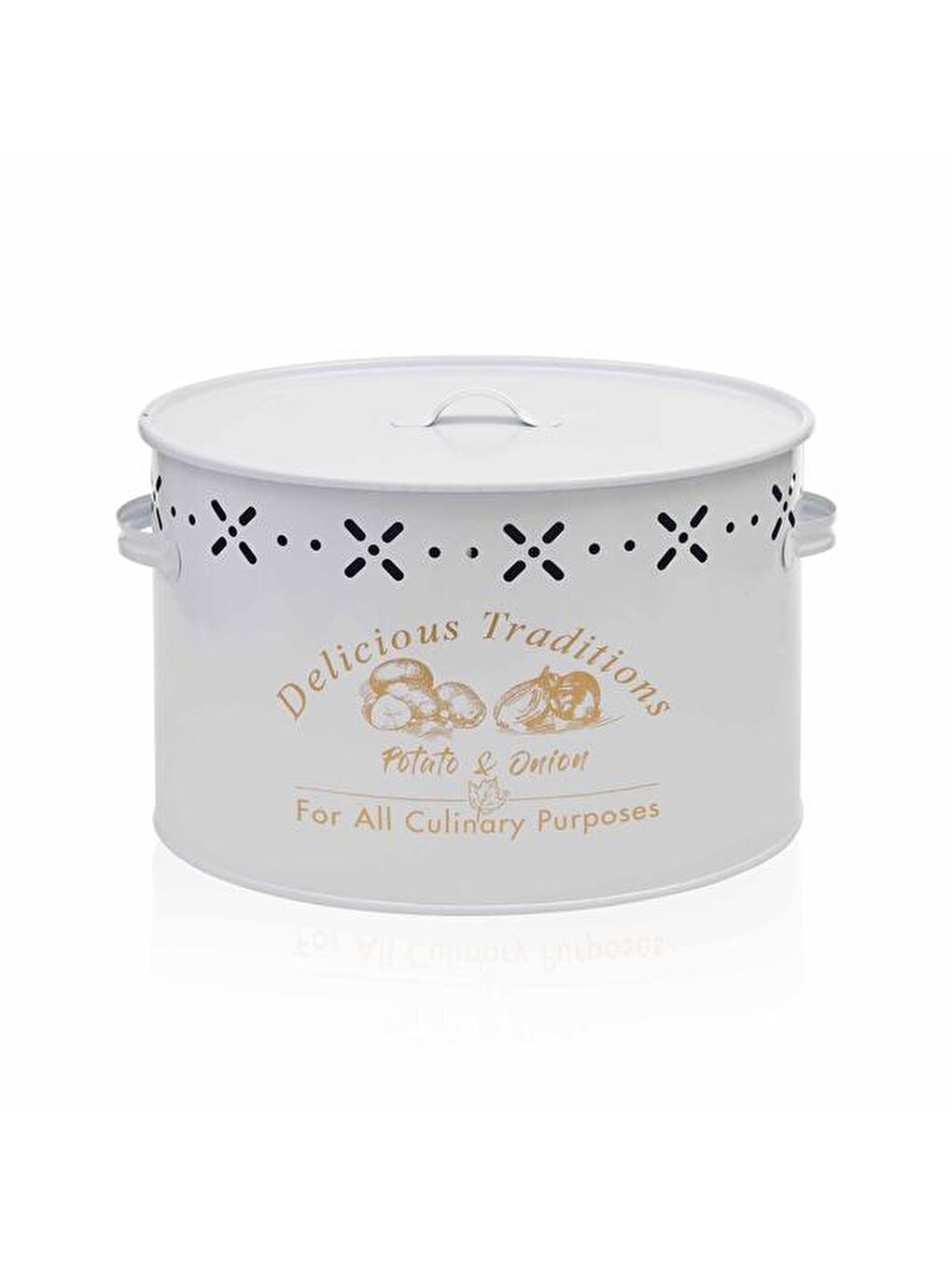 Metal Bölmeli Patates Soğan Kovası - Beyaz - 18 lt-3