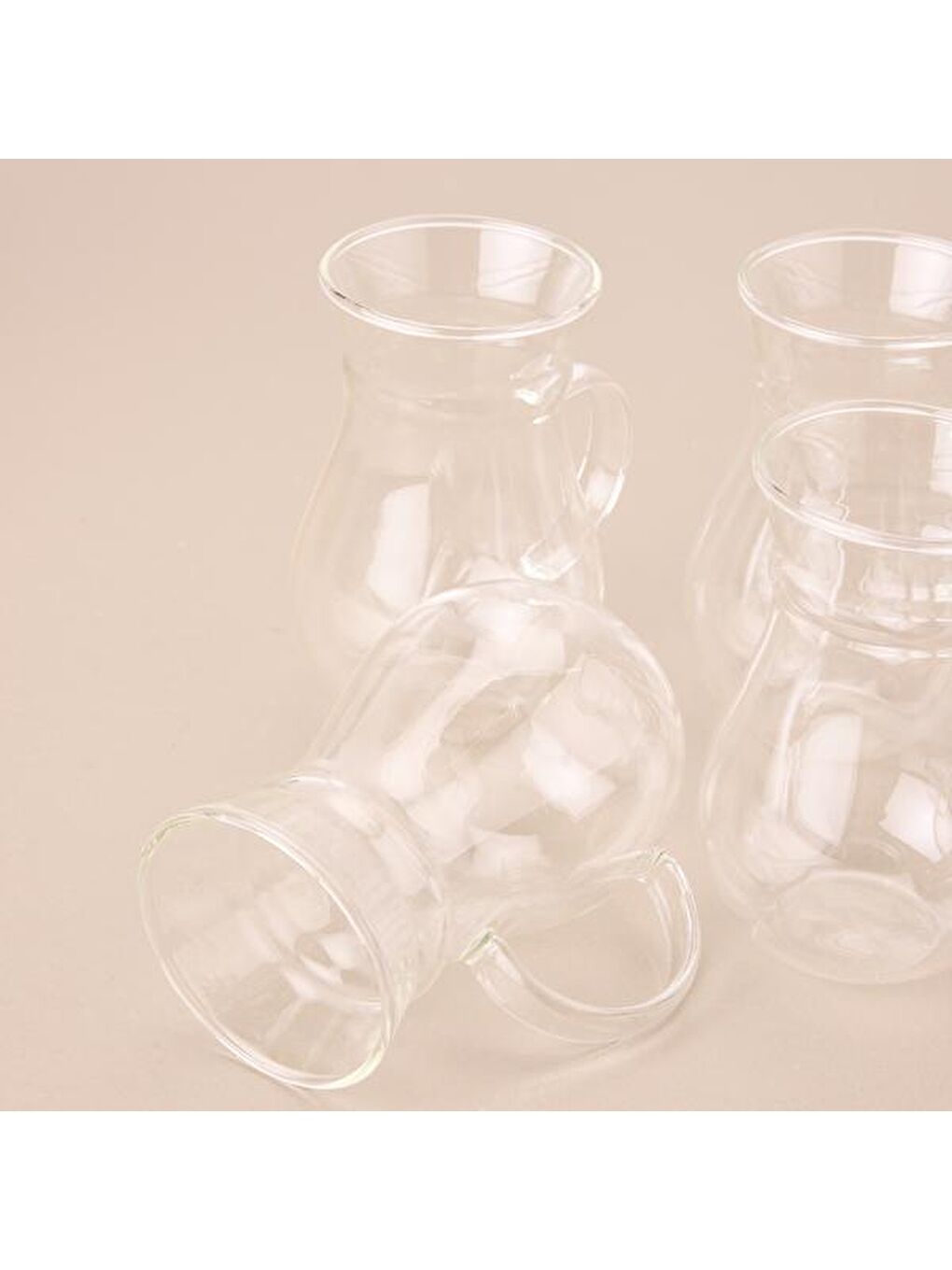 Renksiz Borosilikat Cam 6'lı Çay Bardağı - Şeffaf-2