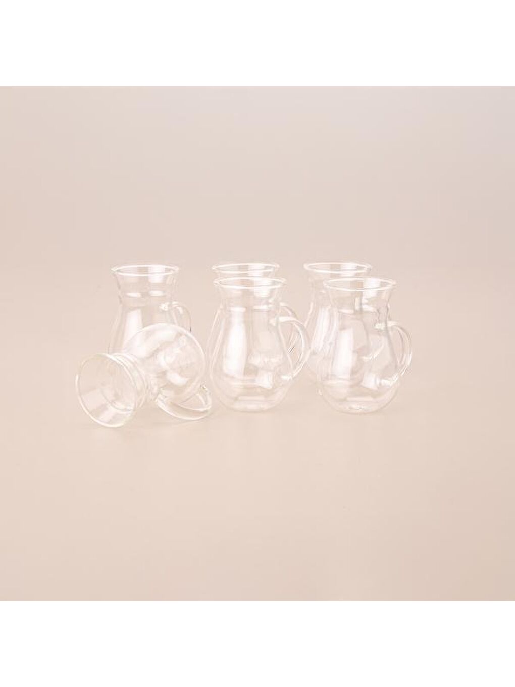 Renksiz Borosilikat Cam 6'lı Çay Bardağı - Şeffaf-3
