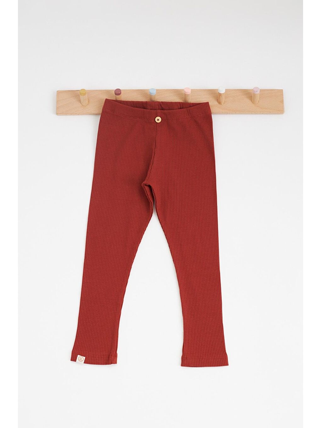 Kız Çocuk Kahverengi Fitilli Yazlık Tayt-1