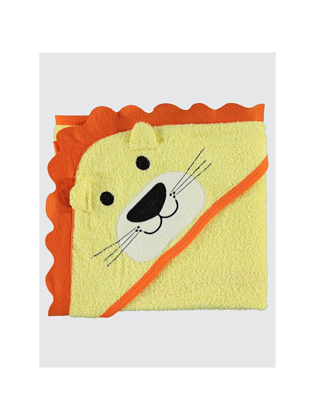Baby Aslan Nakışlı Havlu - Sarı Standart-2