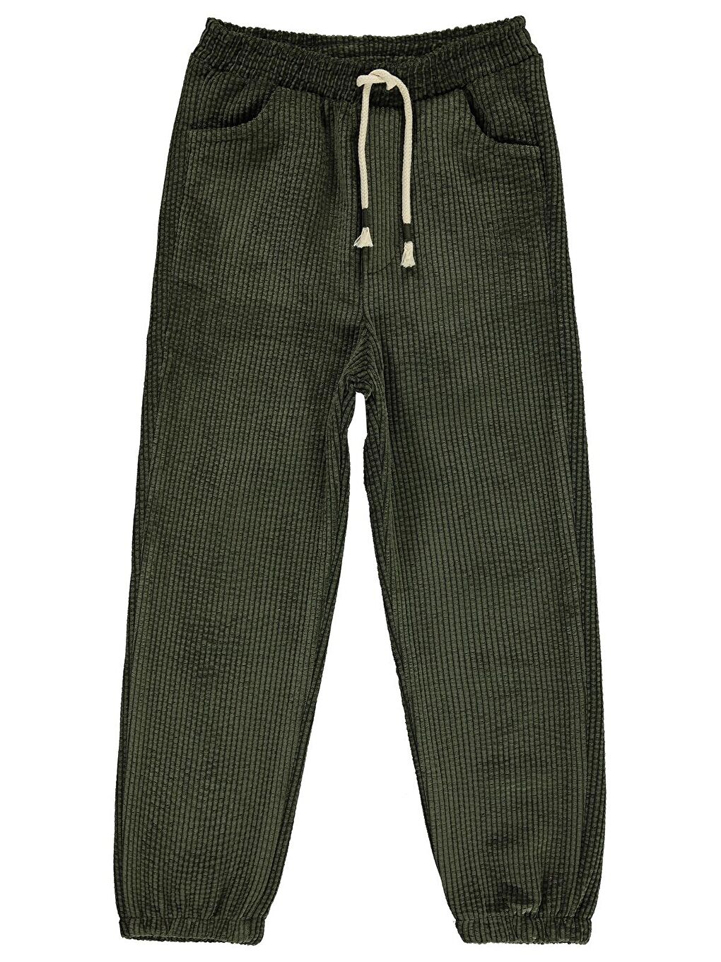 Boys Beli Lastikli 10-13 Yaş Pantolon - Haki 12-13 Yaş