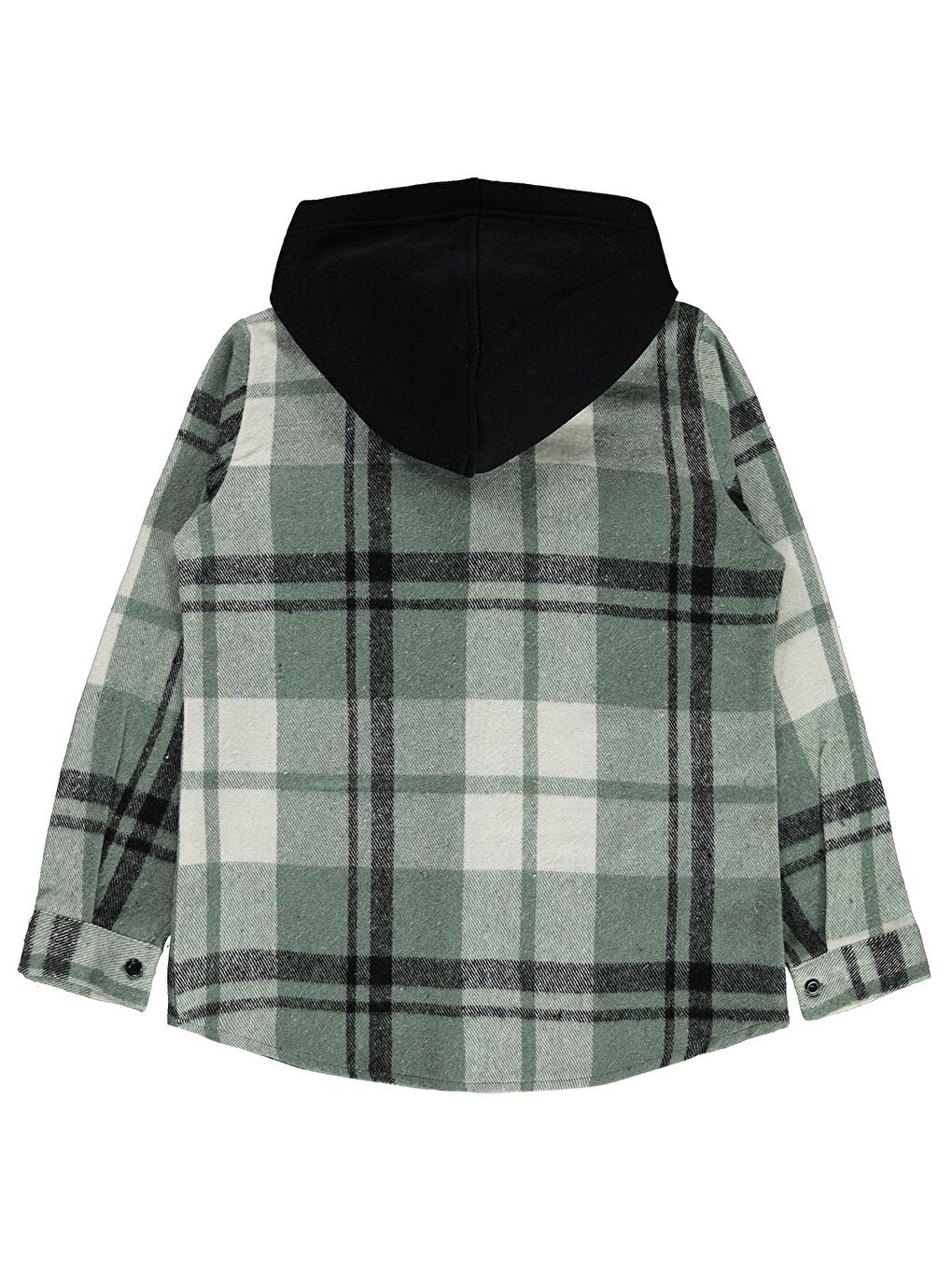 Girls Ekose Desenli 10-13 Yaş Gömlek - Yeşil 12-13 Yaş-1