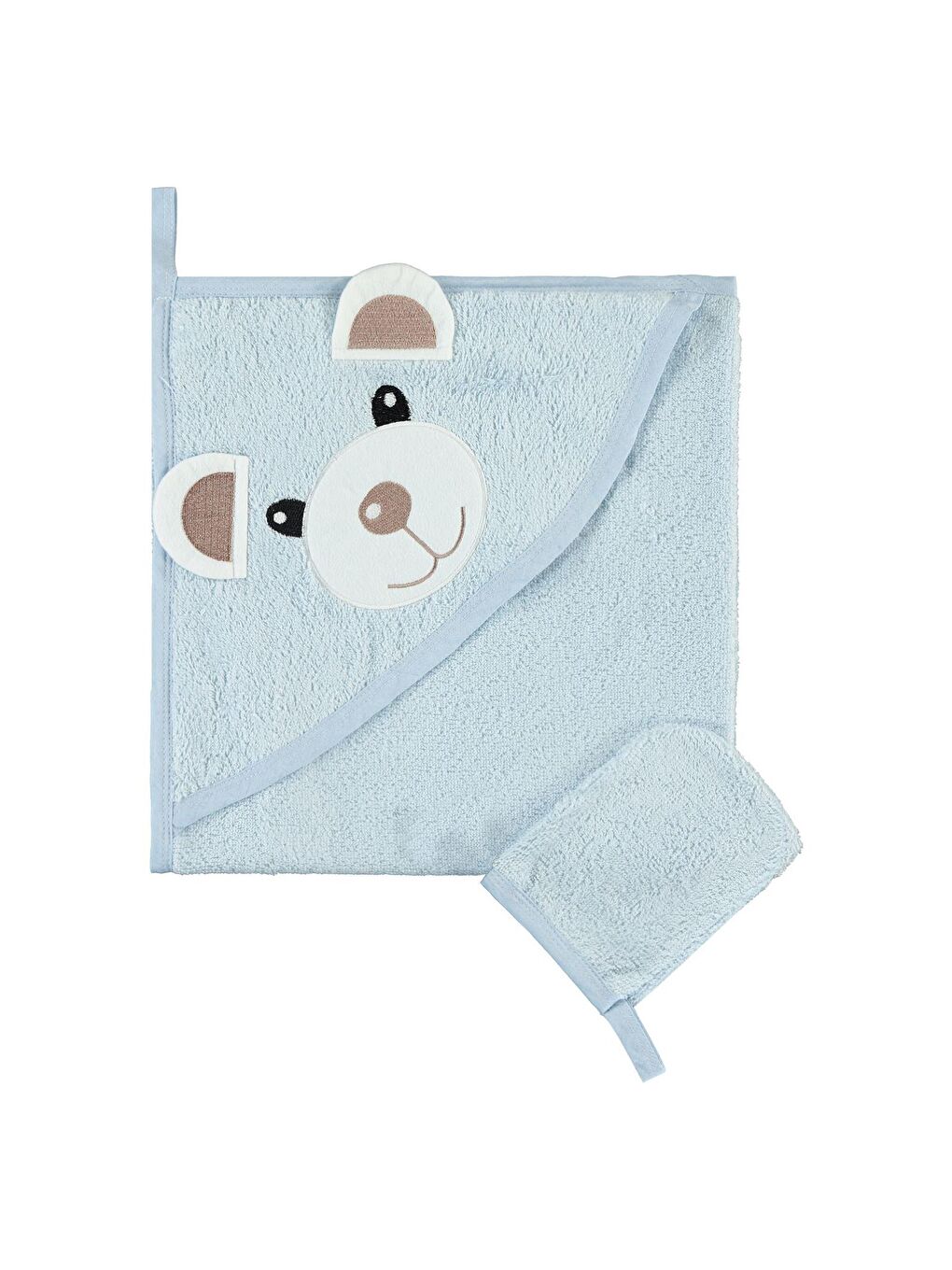Baby Ayıcık Nakışlı Havlu - Mavi Standart-3