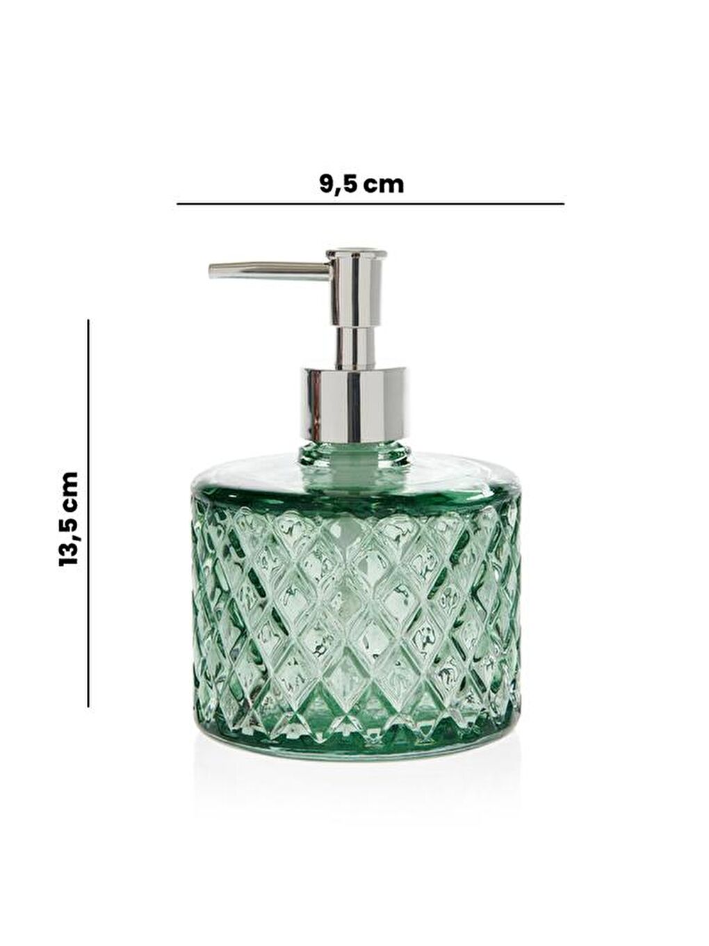 Kristal Cam Sıvı Sabunluk - Yeşil-4