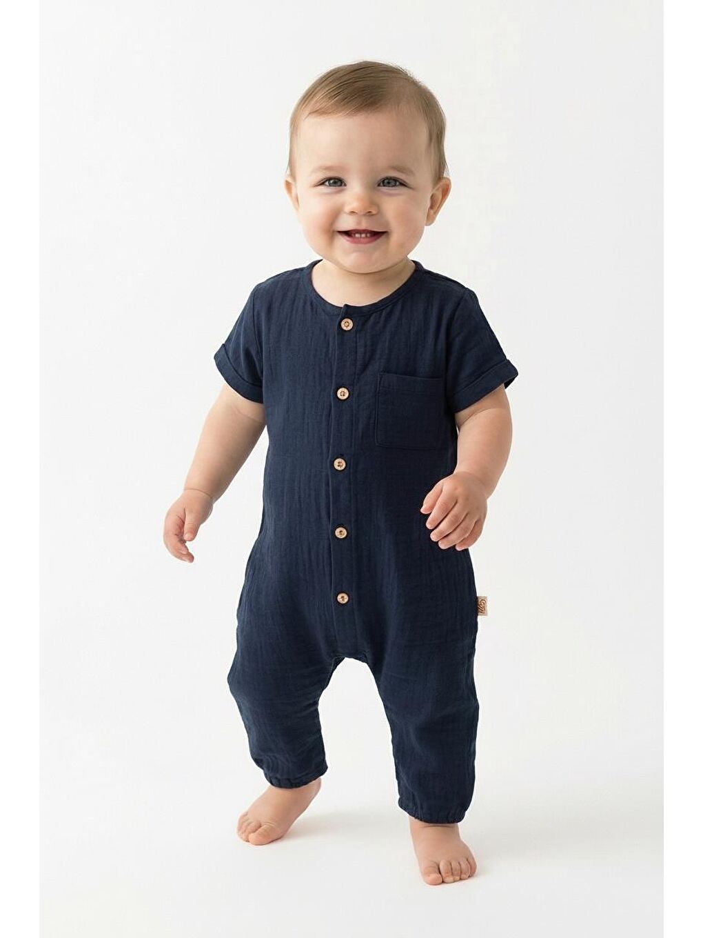 Siyah Müslin Yarım Kol Uzun Tulum