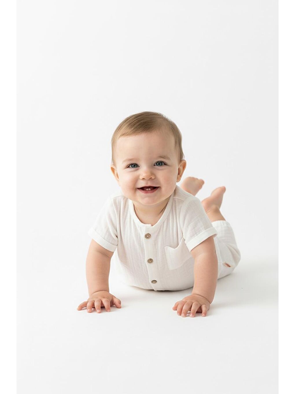 Ekru Müslin Yarım Kol Uzun Tulum-3