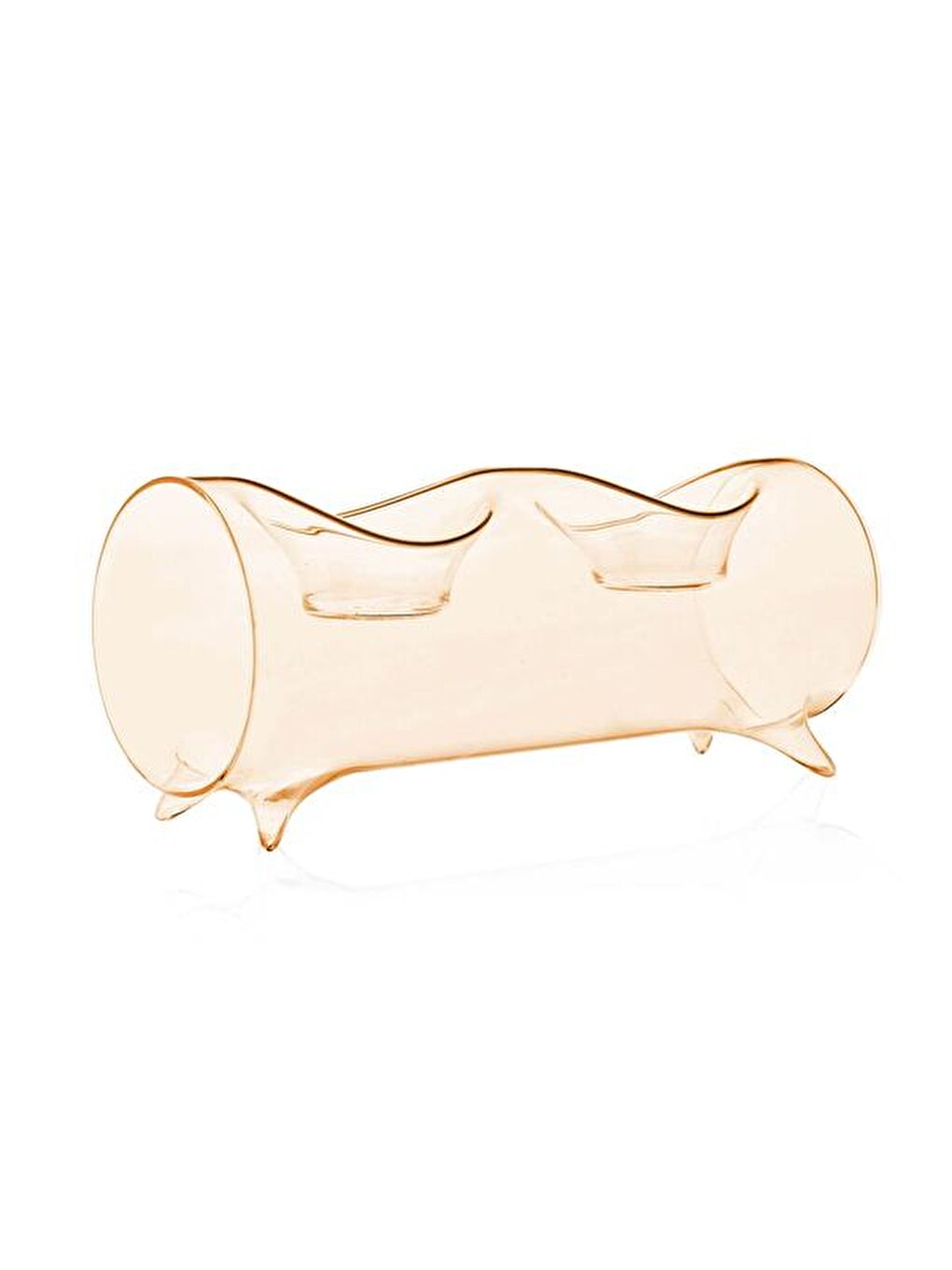 Sarı 2'li Sıralı Cam Mumluk - Bal-1