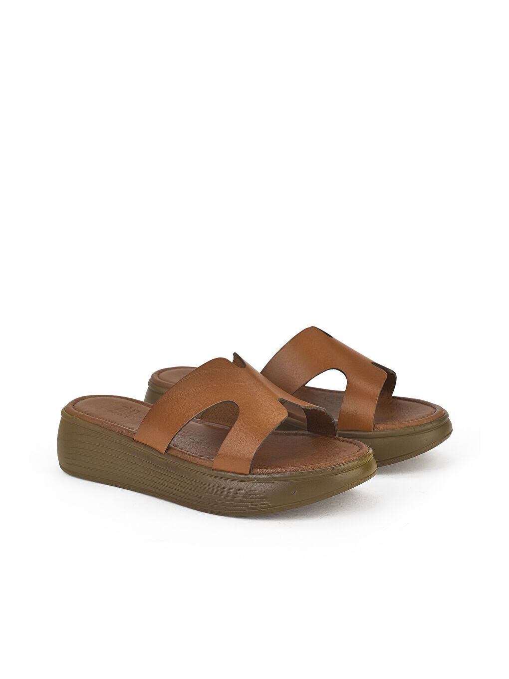 Kahverengi Kadın Hakiki Deri Terlik 1411010Z536 Taba-1