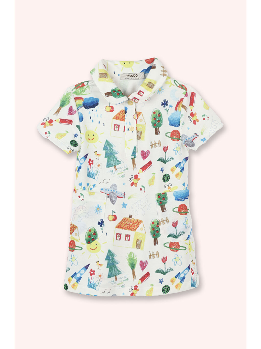 Kız Çocuk Örme Elbise Beyaz