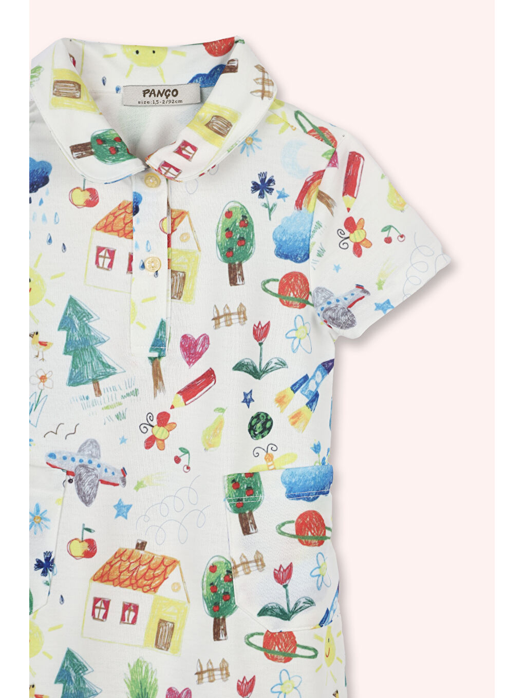 Kız Çocuk Örme Elbise Beyaz-1