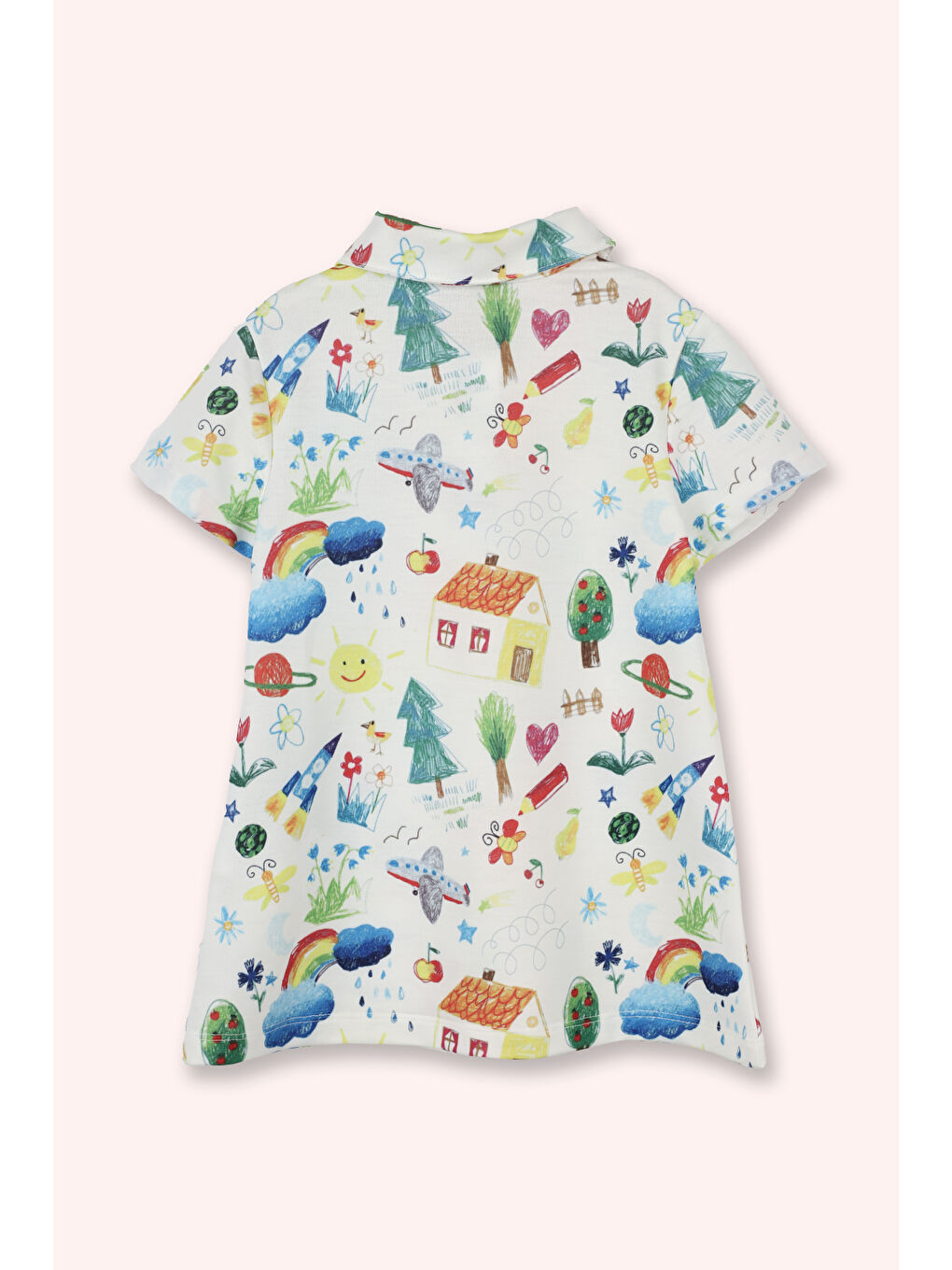 Kız Çocuk Örme Elbise Beyaz-2