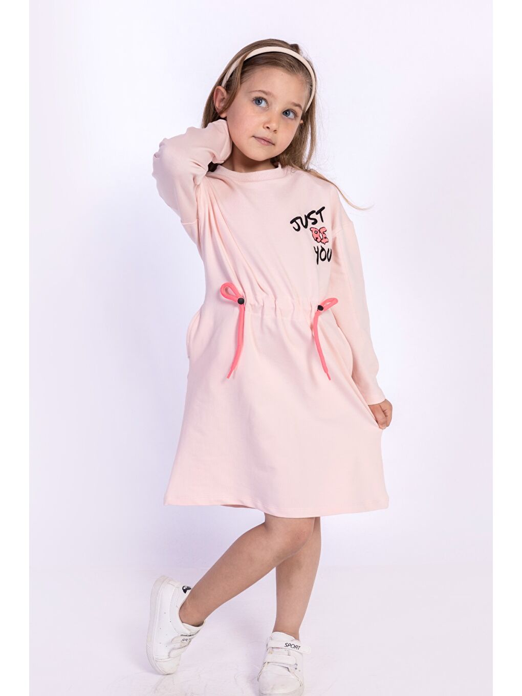 Siyah Kız Çocuk Nakışlı Elbise-8