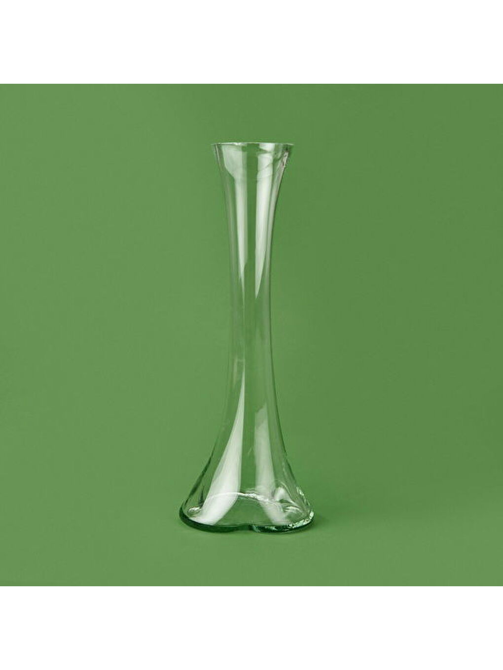 Renksiz Fil Ayağı Vazo - Şeffaf - 40 cm