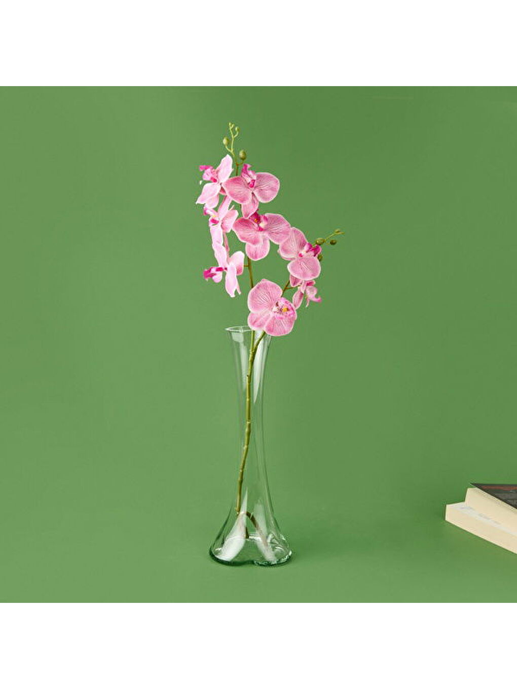 Renksiz Fil Ayağı Vazo - Şeffaf - 40 cm-1